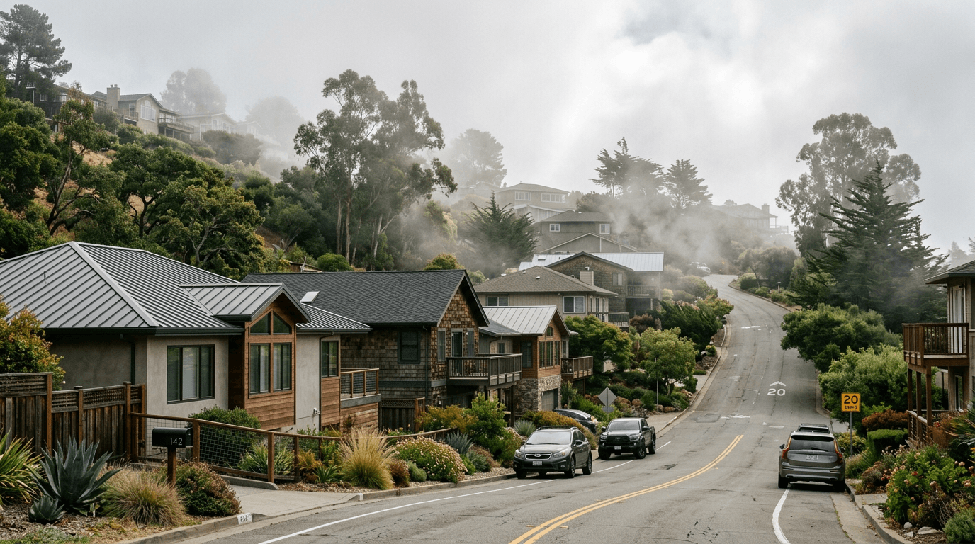 Bay Area homes with roofing designed for coastal climate conditions